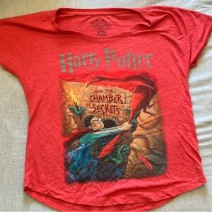Red Harry Potter Graphic T-Shirt oversized medium out of print